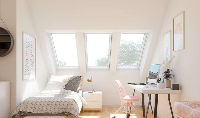 white painted velux