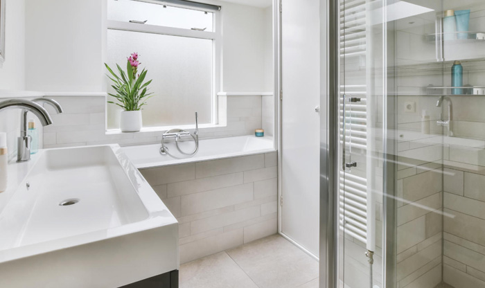 small bathroom installation